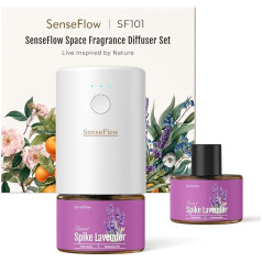 Aroma Diffuser for Essential Oils SF101, Waterless Ultrasonic Fragrance Plug, Room Fragrance, 100% Vegetable Air Freshener, 120-Day Aroma for Home, Hotel - up to 100 m² - Speiklaender