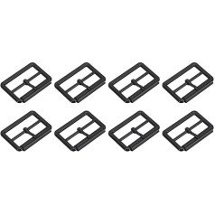 sourcing map Metal Roller Buckles, Triglides Slider Movable Bar Strap Adjuster Rectangle Keeper for Bags Leather Crafts
