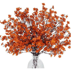 Pack of 10 Artificial Autumn Flowers Artificial Gypsophila Dried Bouquets Faux Gypsophila Artificial Flowers Like Real Fake Autumn Plant for Thanksgiving Wedding Party Garden Decor