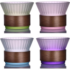 Cappuccino Cups, Matcha Glasses, Colourful Glasses, Coffee Cups, 4 x 220 ml, for Cappuccino, Matcha, Coffee, Water, Tea, Cocktail, Ice Cream, Milk, Whisky (Multi-Colour)