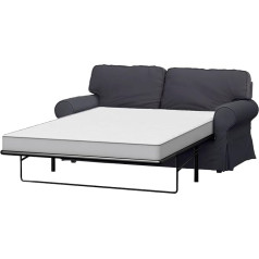 The Ektorp Two Seater Sofa Bed Cover is Custom Made for IKEA Ektorp 2 Seater Sleeper Only, A Quality Sofa Slipcover (Dense Dark Gray)