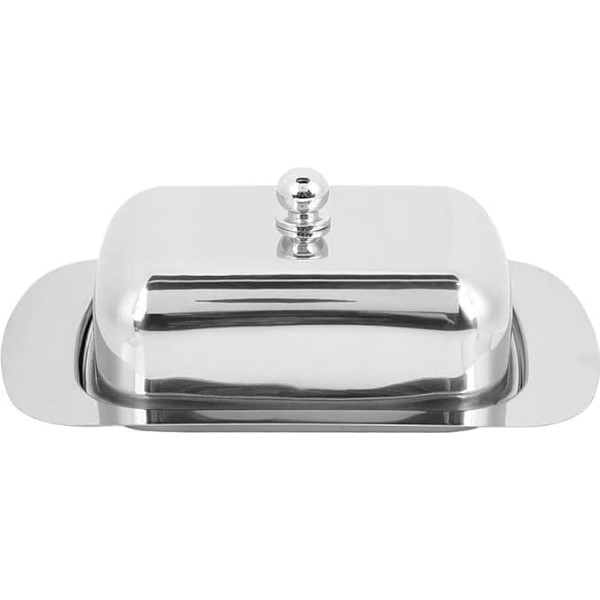 Stainless Steel Butter Plate Cheese Plate with Lid Food Storage Box Dessert Container Tray with Lid Insulated Butter Dishes Butter Container