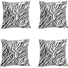 Printed Cushion Covers Soft Colorful Decorative Square Cushion Covers for Couch Sofa Patio Chair Bedroom Home Car Zebra Pattern 45x45cm