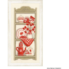 Vervaco Kitchen Shelves Counted Cross Stitch Kit, Multi-Colour