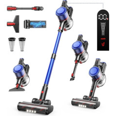 Fieety 550 W/45000 Pa Battery Vacuum Cleaner, 60 Mins Vacuum Cleaner Wireless, Super Quiet, 6-in-1 Aroma Battery Vacuum Cleaner with Charging Station, Pet Hair Nozzle, 99.9% Filter Performance for