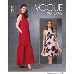 Vogue Patterns V1802A Women's Dress A (XS-S-M-L-XL-XXL)