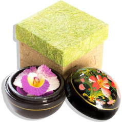 Handmade Soap Flower in Mango Wood Box 8 x 8 x 8 cm in Gift Box