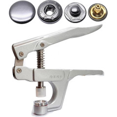 RERI Press Studs with Pliers, Anorak Copper Diameter 12.5 mm Press Stud Tool, Press Studs Closed, 40 Pieces Metal Press Stud Bronze Clothing Snaps Button for Leather Craft Jacket Wallet Handbag