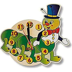 Caterpillar Wall Clock, Analogue Clock for Hanging for the Children's Room, The Funny Caterpillar is an Ideal Small Gift, Ideal Also in Nursery