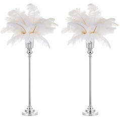 Set of 2 Versatile Metal Stand and Pillar Candle Holder for Wedding, Party, Dinner, Event, Restaurant, Hotel Decoration