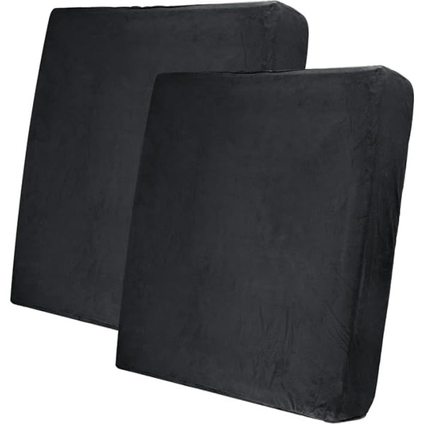 sourcing map Stretch Couch Cushion Covers Individually Washable Sofa Seat Cushion Protector Slipcover Furniture Protector for Sofa Armchair Cushion Protector Black 2 Pack