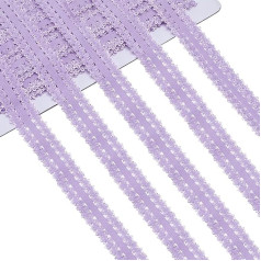 20 m 20 mm Elastic Edge Trim Purple Stretchy Lace Ribbon Crochet Lace Ribbon Cord Ribbon for DIY Sewing Crafts Embellishments for Clothing and Gift Wrapping