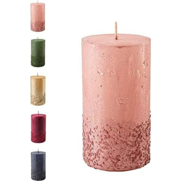 Beautiful & Modern Advent Candles - Pack of 2 - Rustic Finish - Candles / Pillar Candles - Christmas/Christmas Wreath/Advent Wreath