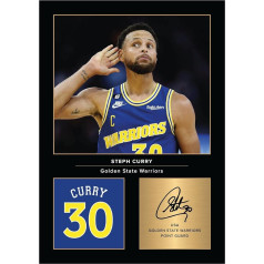 Icons Wall Art Steph Curry Signed A4 Signed Mounted Photo Display Basketball Fans Digital Reproduction Unframed
