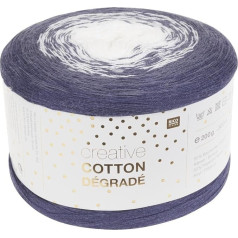 Rico Creative Bobbel Cotton Dégradé Colour 008 200 g Bobbel with Subtle Colour Gradient Approx. 800 m Colour Gradient Yarn
