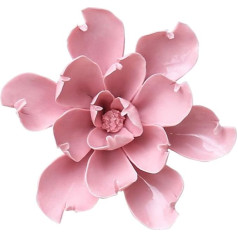 CLISPEED 3D Flowers Wall Decoration Wall Decoration Ceramic Wall Sculpture Wall Art Wall Picture for Home Living Room Bedroom Wedding Birthday Party Wall Hanger Decoration (Pink)