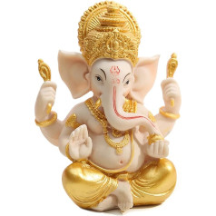 JOMA-E Shop Ganesh Idol Ganesh Statue Sculpture for Car Dashboard Home Temple Decor Indian God Resin Ganesh Festival Decoration Handmade Gift (Small)