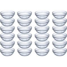 Provance Set of 6 - 24 Dip Bowls, Dessert Bowls, Diameter 9 cm, Glass Bowls, Tapas Bowls (Pack of 24)