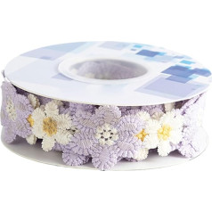 Blumenausstattung, Blumenspitze | Sonnenblumenband | Blumenstoff Verzierungen Handwerk Stickerei für Kunstprojekte Hochzeitskleider Haar Banddekoration
