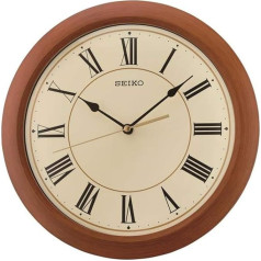 Seiko QXA713T Wall Clock Plastic Sweeping Seconds Brown