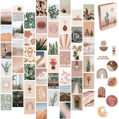 Artivo Boho Wall Collage Kit for Teen Girls, Cute Room Decor, Aesthetic Wall Decor Pictures, Boho Wall Art Prints, Bedroom Decor, Posters for Room, Aesthetic,