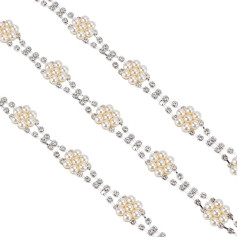 FREEBLOSS 91 cm lange Kristall-Strass-Kette zum Nähen von Strass-Ketten, Strassapplikationen, Perlen, Strass, Brautverzierungen für Hochzeitskleid