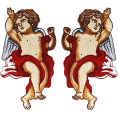 Large Angel Embroidered Patch Clothes Decorated Sew On Patch 1 Pair