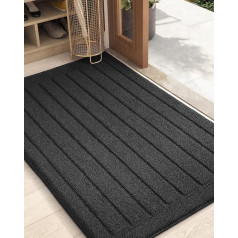Color G Door Mat Indoor 50 x 80 cm, Dirt Trapper Mat Washable, Non-Slip Floor Mats Front Door, Absorbent Doormat Indoor, Door Mat Indoor for Entrance, Living Room, Hallway, Pets and Dogs - Black