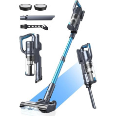 30000Pa Cordless Vacuum Cleaner with 50 Minutes Runtime, Freestanding, Anti-Tangle, Lightweight and Powerful Vacuum Cleaner for Hard Floors, Carpets and Pet Hair, Blue