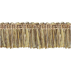 5 Yard Value Pack Lt Olive Green, Lt Gold 1 1/4 Imperial II Brush Fringe Style # 0150IB Color: WINTER PRAIRIE – 2935 (4.5 m/15 ft)
