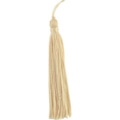 Set of 10 Ivory Chainette Tassel, 4 Inch Long with 1 inch Loop, Basic Trim Collection Style # RT04 Colour: Natural – A2