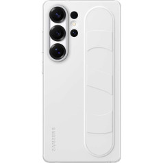 Samsung Silikona aizsargvāciņš ar statīva turētāju Galaxy S25 Ultra - balts