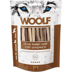 Woolf garš mencu sviestmaižu kārums suņiem 100g