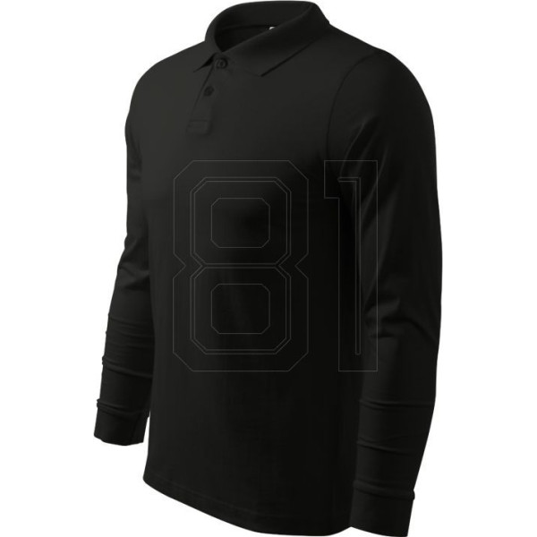 Single J. LS M MLI-21101 polo krekls melns / L