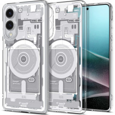 Spigen Ultra Hybrid Mag apdrukāts apvalks Samsung Galaxy S25 Edge ar MagSafe - balts