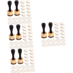 Housoutil 4 Sätze Pinsel für Handgriffe Flache Schwämme Volumetrische Schwämme Malwerkzeuge für DIY Projekte und Malpartys für Junge Künstler