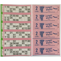 1500 2 PAGE GAMES Jumbo Bingo Tickets 6 to View Jumbo Bingo Books