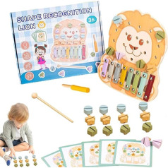 Wooden Games - Interactive Cognitive Development Game with Pegboard for Fine Motor Skills for Kids Girls