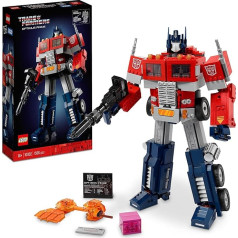 LEGO 10302 Icons Optimus Prime Set, 2-in-1 Robot Figure and Truck Model, Transformers Toy Model Kit for Adults, Birthday or Christmas Gift for Men, Women, Him and Her