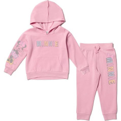 Disney Minnie Mouse Fleece Hooded Jumper and Trousers Outfit Set for Toddlers, Purple