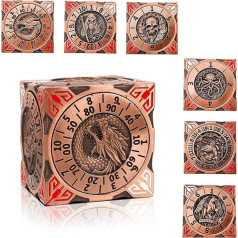 DND Spinner Dice - 7-in-1 Metal Dice Set with 3D Relief Dragon Design | Unique Spinner Design for Dungeons & Dragons RPG Polyhedron Dice Set for D&D and DM Players (Red Copper)