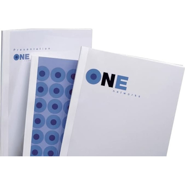 GBC Thermal PVC A4 Binding Covers - 3 mm, White, Pack of 100