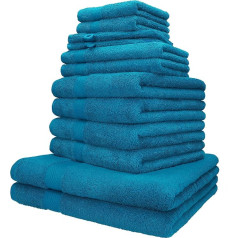 Betz Palermo Towel Set Palermo Towel Set, 100% Cotton, 2 Bath Towels, 4 Hand Towels, 2 Guest Towels, 2 Washcloths, 2 Wash Mitts, Teal
