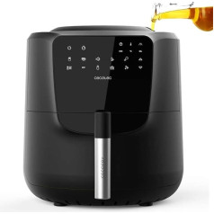 Cecotec Heißluftfritteuse ohne Öl 5,5 l mit Spray Air Fryer Cecofry Rain M. 1550 W, Automatisches und manuelles Sprühen, Touch-Bedienfeld, Regulierbarer Thermostat, Selbstreinigung, 8 Menüs