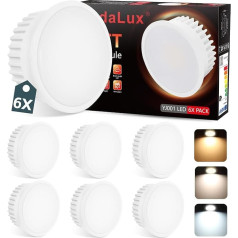 YindaLux 6 x LED Module 230 V Dimmable 5 W IP44 LED Bulbs for Recessed Spotlights Surface-Mounted Spotlights Replacement for GU10 / MR16 Ultra Flat Diameter 50 x 23 mm Warm White Natural White Cool