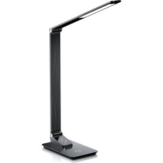 CSL - Desk Lamp LED Dimmable - Wireless Charging - 5 Colour Temperatures - 66 SMD LED - 500 Lumen - Warm White Neutral White Daylight - USB Charging Port