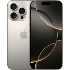 Apple iPhone 16 Pro 128GB: 5G Phone with Camera Control, 4K 120fps Dolby Vision and a Big Leap in Battery Life.Works with AirPods, Titan Natural