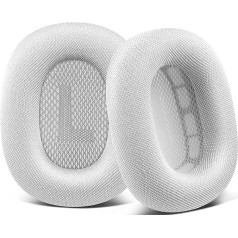 SOPROM Ear Pads Replacement for Airpods Max Over-Ear Headphones Ear Pads with Durable Mesh Soft Foam - White