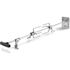 BURNHARD Rotisserie Spit with Motor, Electric Barbecue Skewer with Meat Forks, Rotisserie for Earl 3 and 4 Burner Gas Grill, Skewer Length: 76 and 92 cm