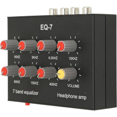7 Band Sound EQ Output Input 12dB High Bass Adjustment Dual Channel Digital EQ Car Electronics